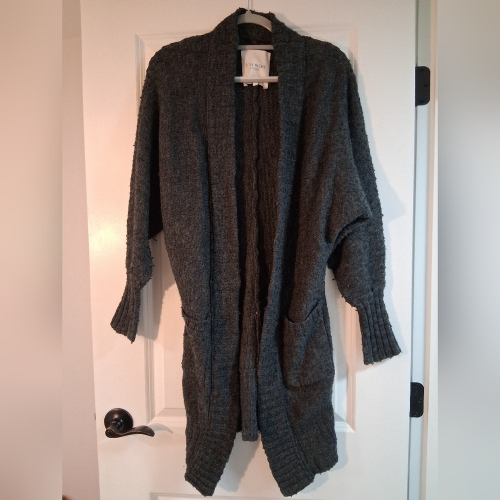 Gilly Hicks Charcoal Open-Front Cardigan